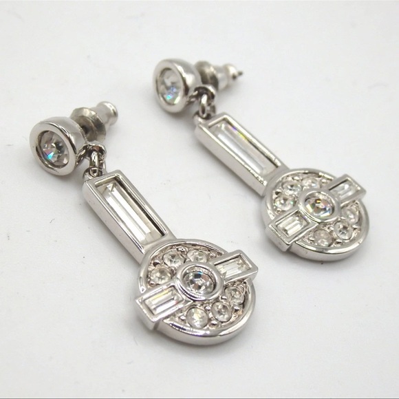 Swarovski Silver and Crystal Drop Earrings - Picture 2 of 8